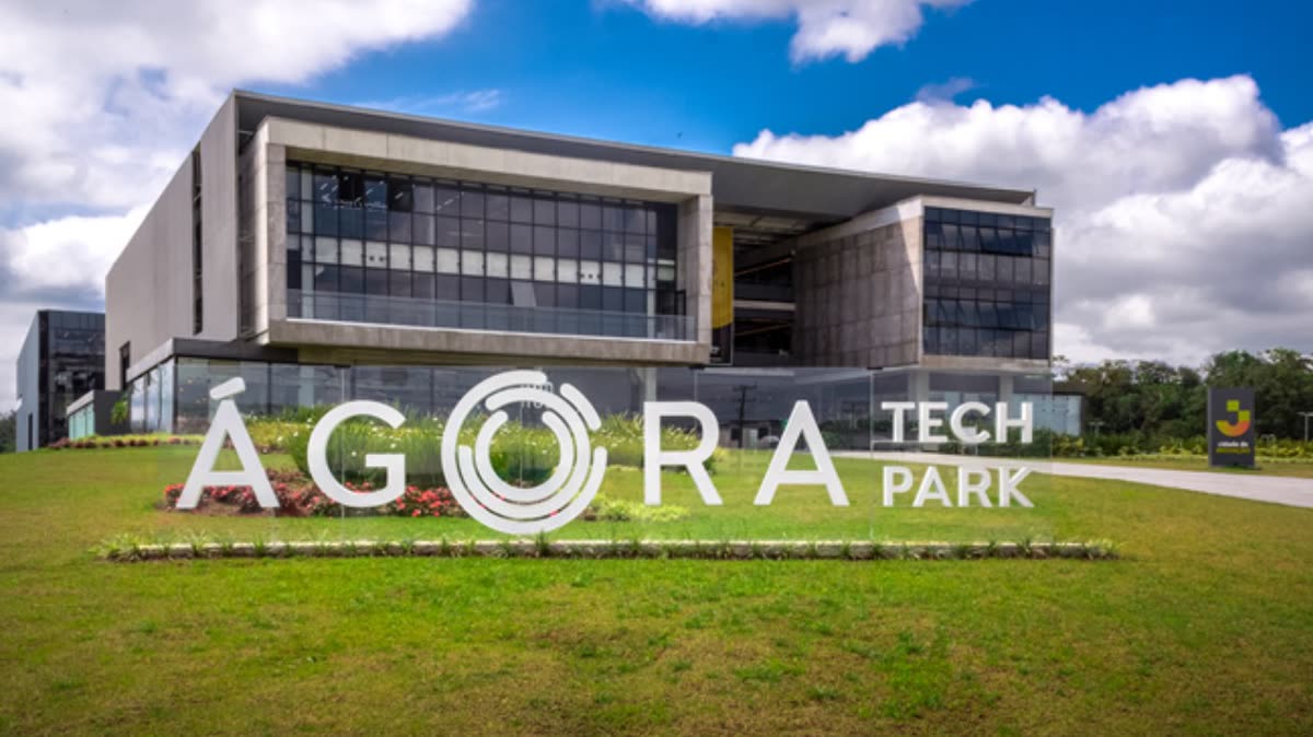 Entrada do Ágora Tech Park, em Joinville